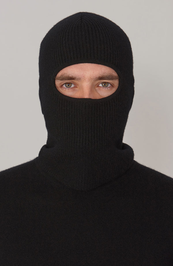 Paul James Merino Cashmere Fisherman Rib Balaclava