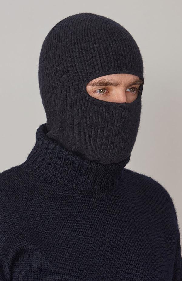 paul james Merino Cashmere Fisherman Rib Balaclava