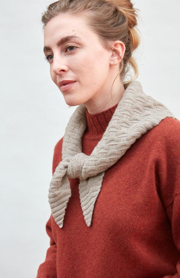 Paul James Merino Cashmere Textured Triangle Scarf