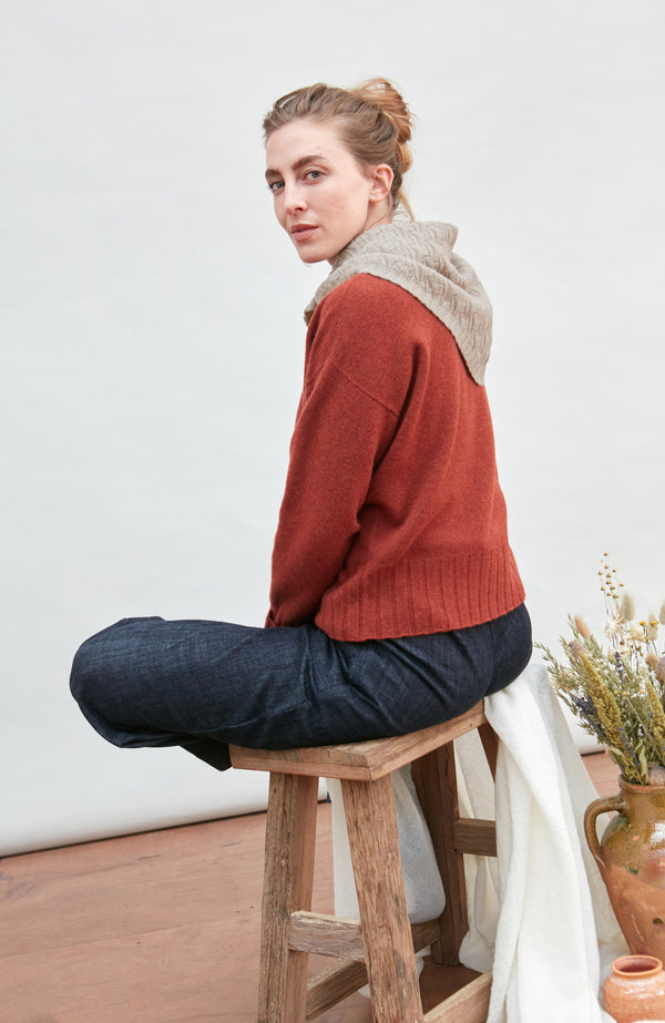Paul James Merino Cashmere Textured Triangle Scarf