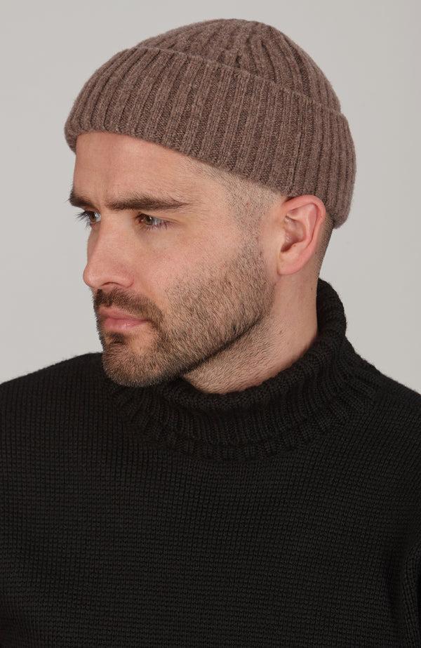 paul james Midweight Lambswool Fisherman Beanie