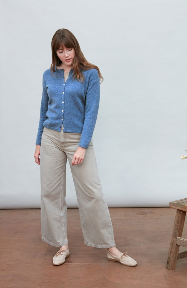 Paul James Womens Lambswool Crew Neck Cardigan