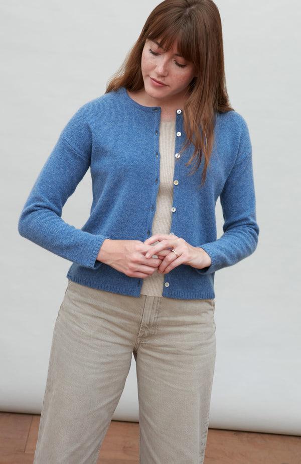 Paul James Womens Lambswool Crew Neck Cardigan