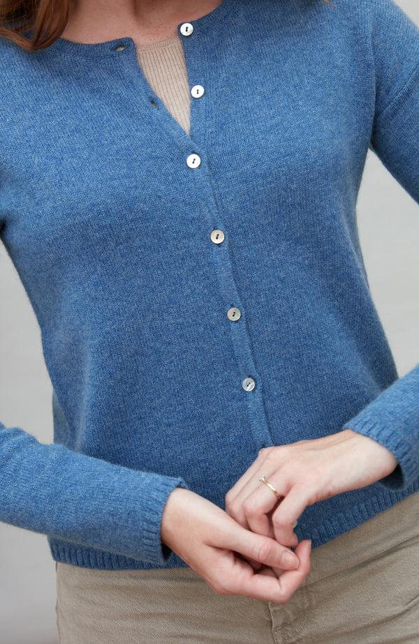 paul james Womens Lambswool Crew Neck Cardigan