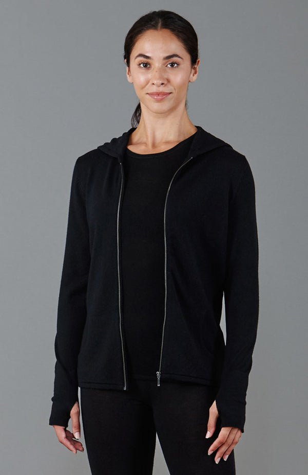 Paul James Womens Heavyweight Merino Activewear Hooded Jumper