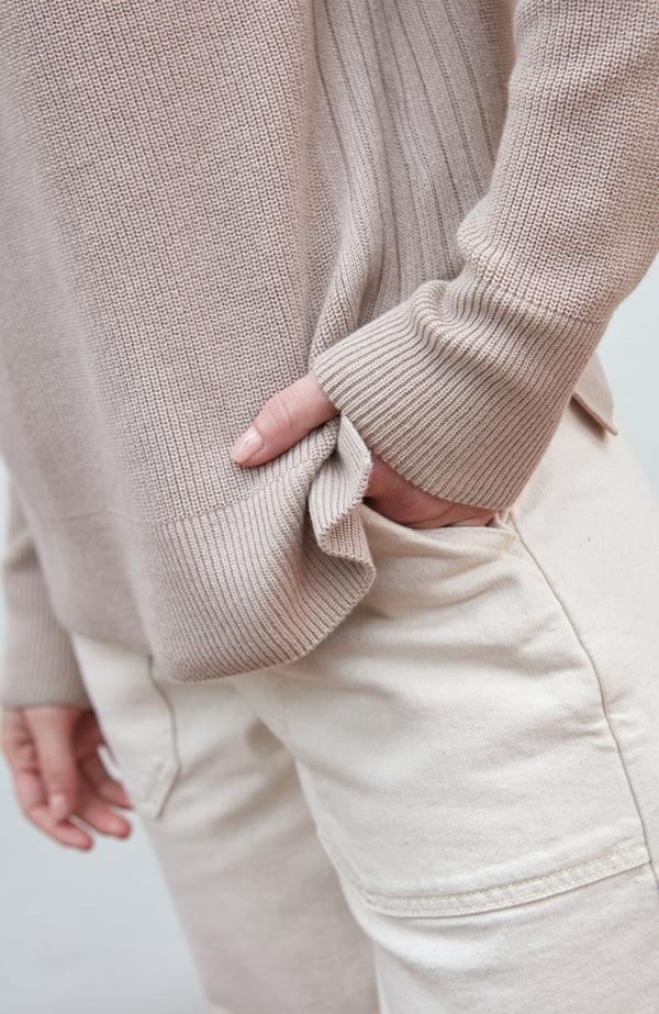 Paul James Womens Lightweight Cotton Fisherman Rib Jumper