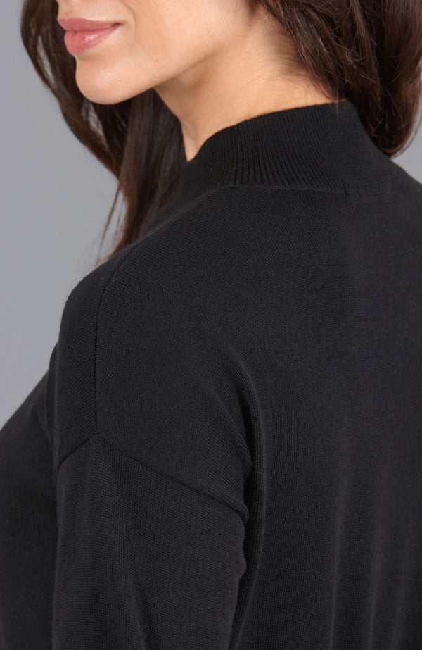 Paul James Womens Lightweight Cotton Mock Neck Dress