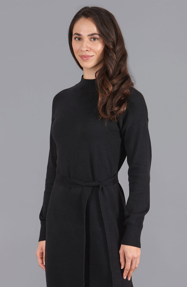 paul james Womens Lightweight Cotton Mock Neck Dress