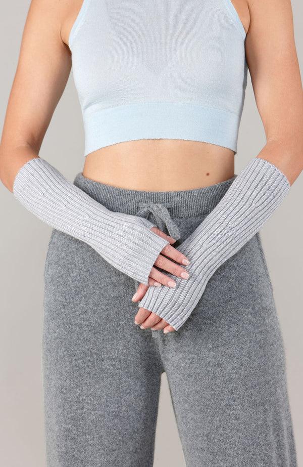 paul james Womens Merino Activewear Ribbed Fingerless Gloves