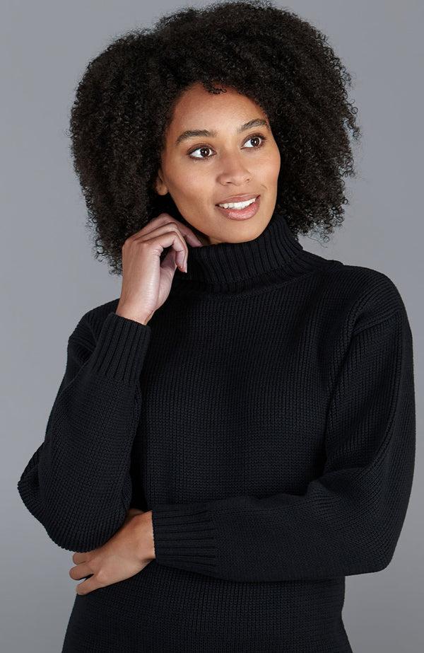 Paul James Womens Pure Cotton Heavyweight Submariner Roll Neck Jumper