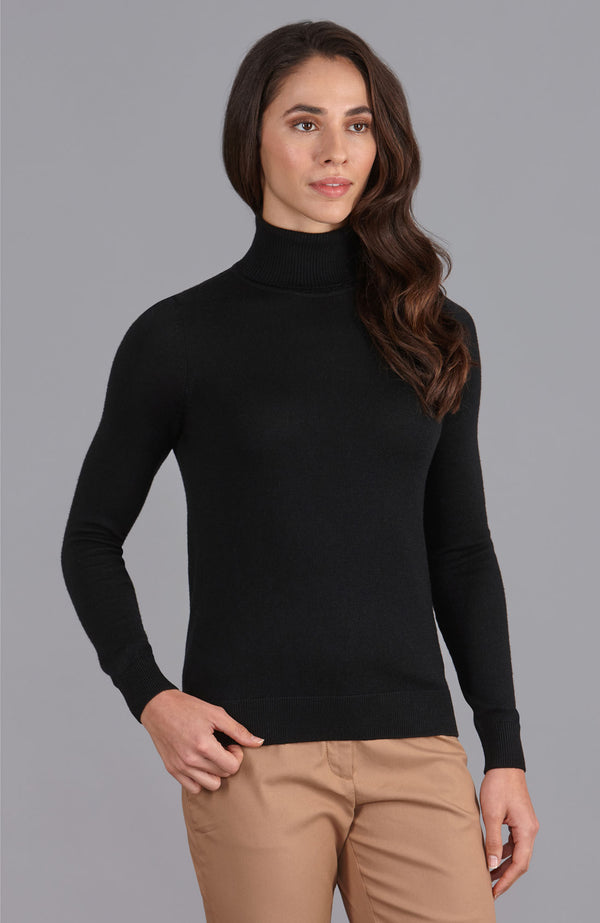 paul james Womens Pure Extra Fine Merino Wool Roll Neck Jumper