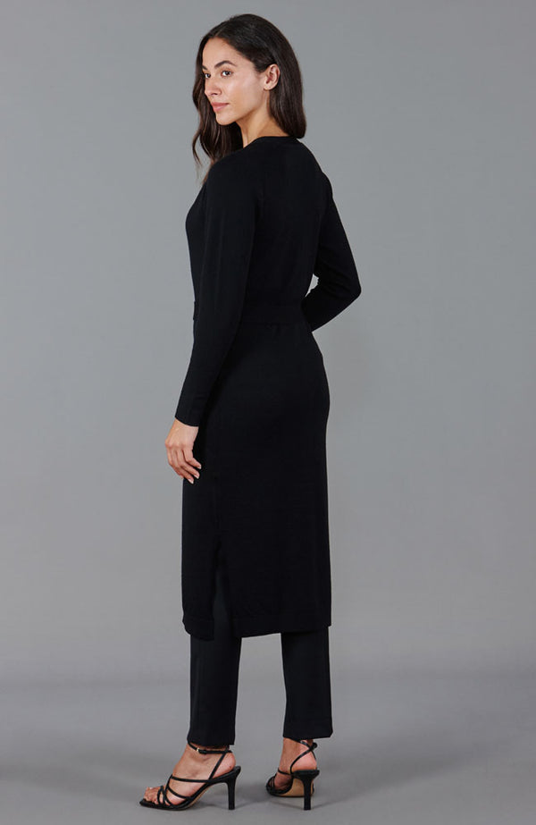 Paul James Womens Pure Extrafine Merino Long Cardigan Dress