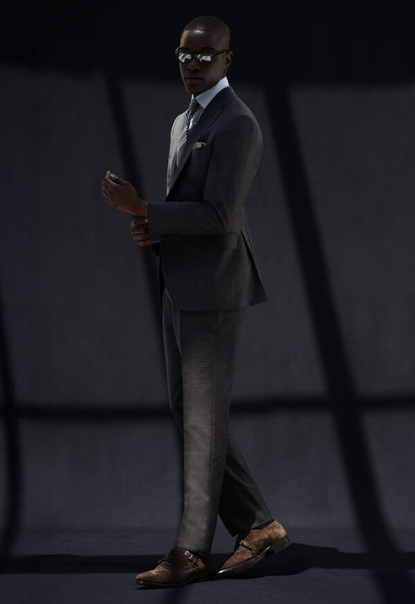 Paul Stuart All Year Super 110s Wool Sharkskin Suit