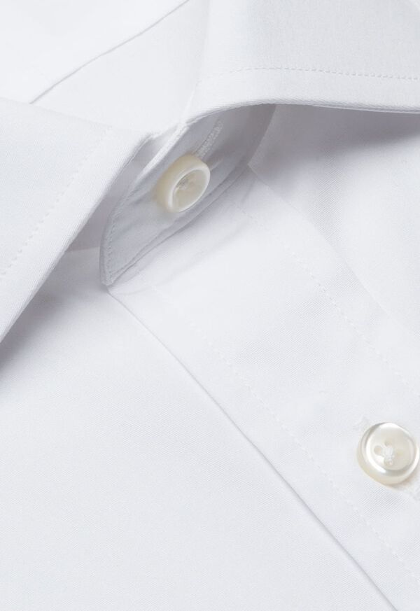 Paul Stuart Broadcloth Cotton Dress Shirt With French Cuff