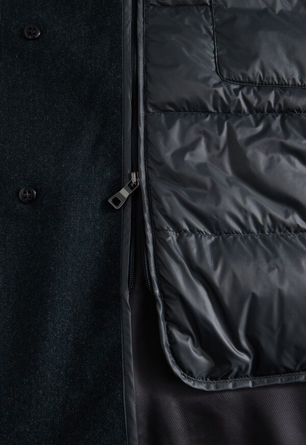 Paul Stuart Cashmere Coat With Detachable Down Jacket