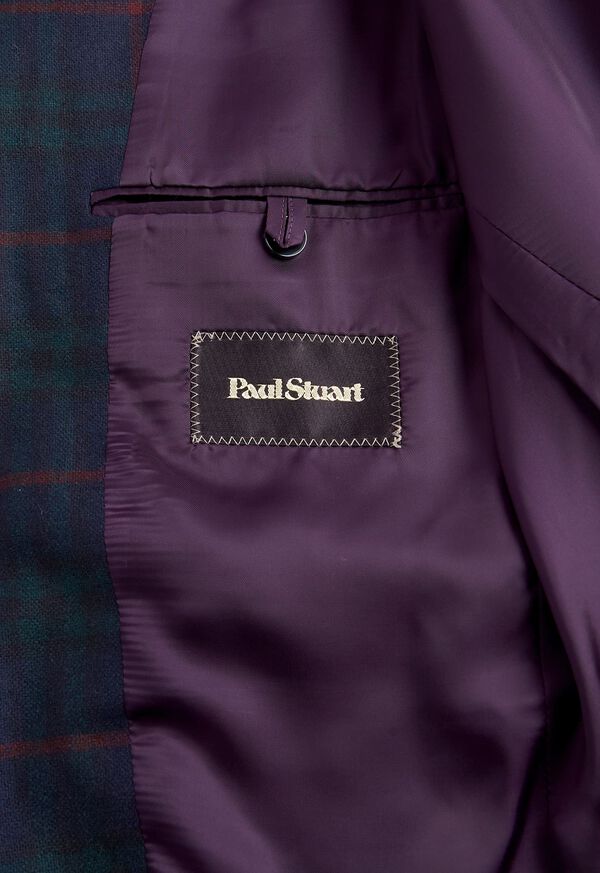 Paul Stuart Cashmere Plaid Shawl Collar Dinner Jacket