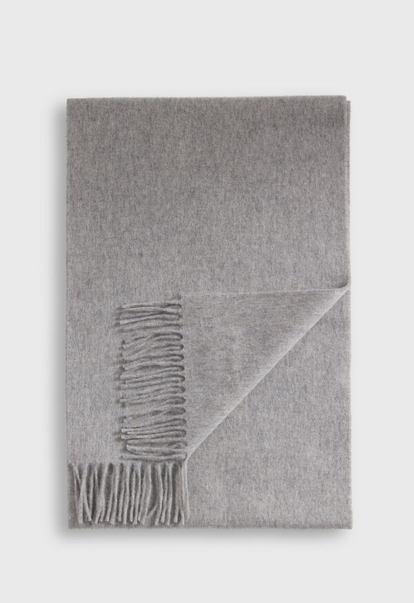 Paul Stuart Cashmere Scarf With Man On The Fence Logo