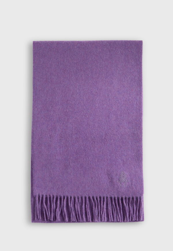 Paul Stuart Cashmere Scarf With Man On The Fence Logo