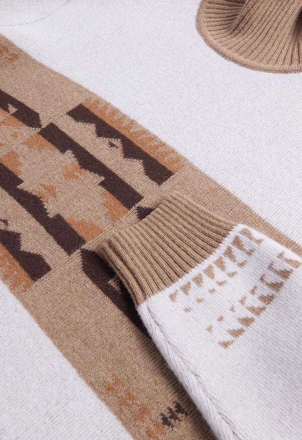 Paul Stuart Cashmere & Wool Intarsia Turtleneck Sweater