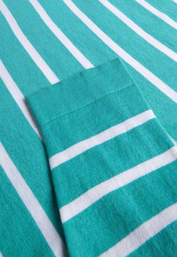 Paul Stuart Cotton & Cashmere Boat Neck Stripe Pullover