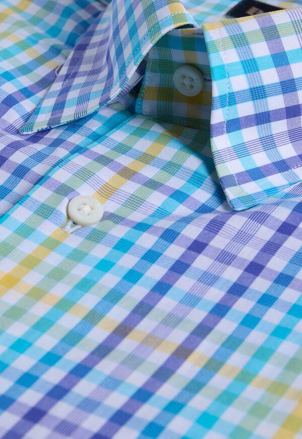 Paul Stuart Cotton Plaid Two Color Check Sport Shirt