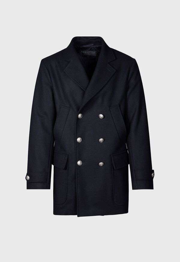 Paul Stuart Double Breasted Wool Coat & Detachable Jacket