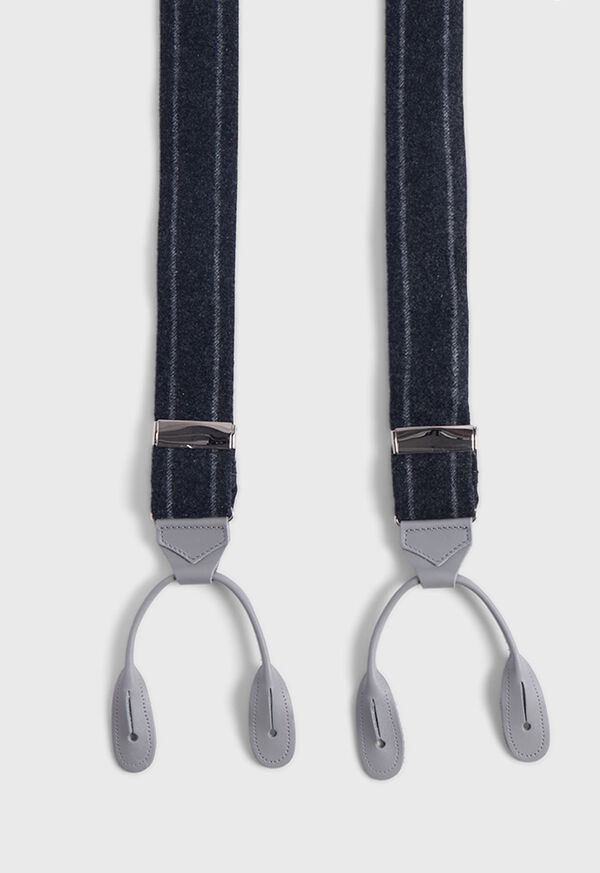 Paul Stuart English Flannel Chalk Stripe Suspenders