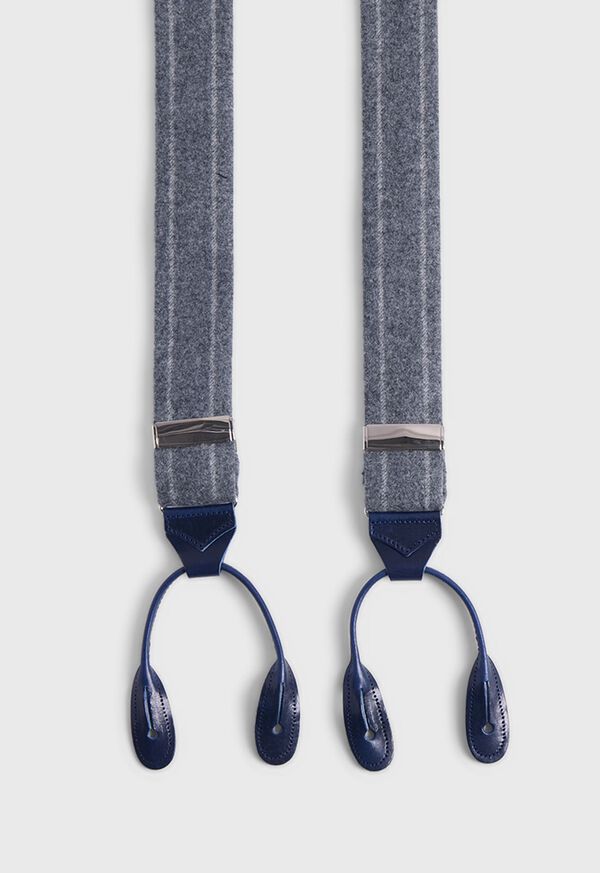 Paul Stuart English Flannel Chalk Stripe Suspenders