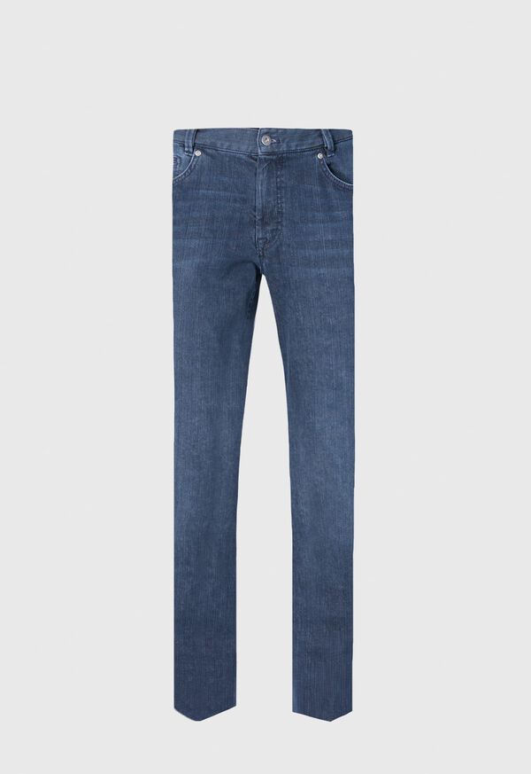 paul stuart Five Pocket Cotton and Cashmere Denim Pant