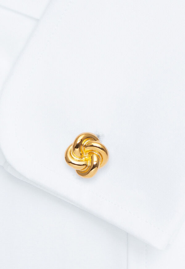 Paul Stuart Gold Plated Sterling Silver Knot Cufflink & Stud Set
