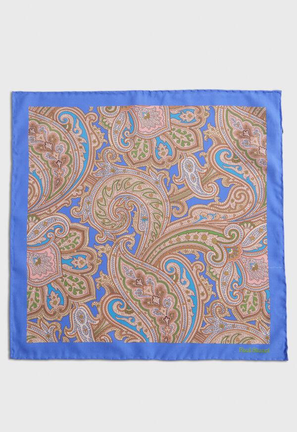 Paul Stuart Habotai Silk Summer Paisley Pocket Square