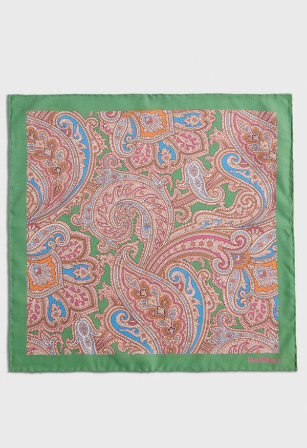 Paul Stuart Habotai Silk Summer Paisley Pocket Square
