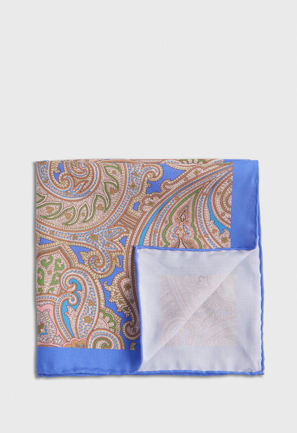 paul stuart Habotai Silk Summer Paisley Pocket Square