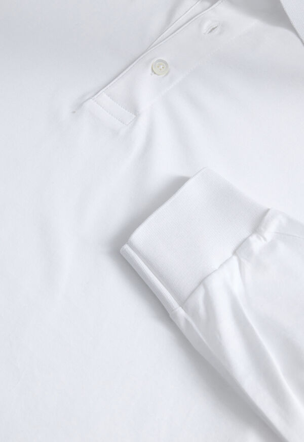 Paul Stuart Mercerized Cotton Long Sleeve Polo Shirt