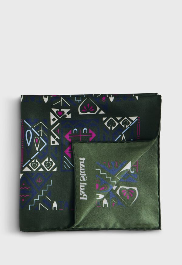 paul stuart Abstract Print Pocket Square