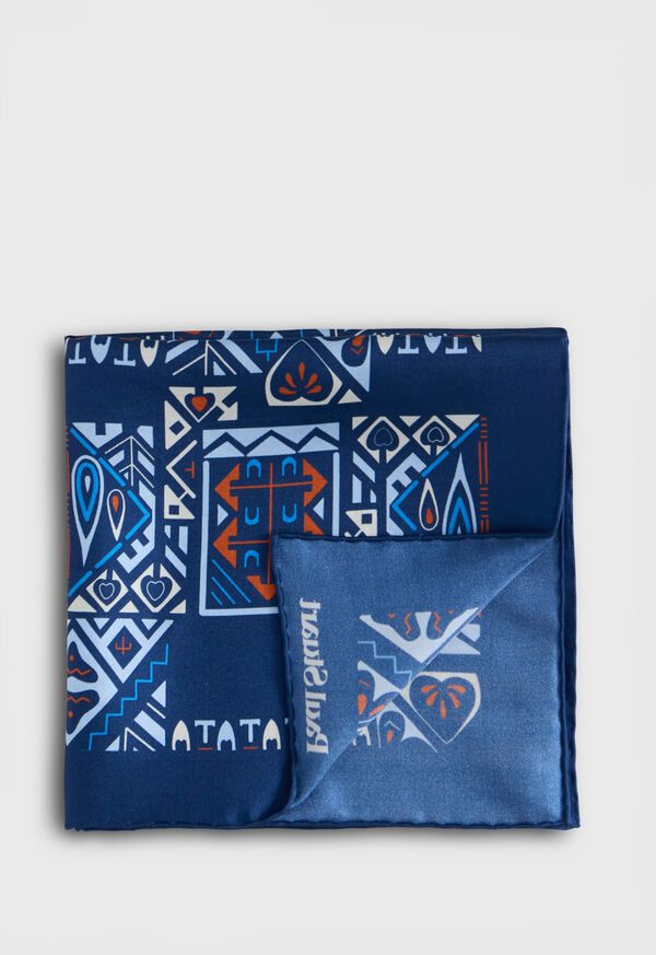 paul stuart Abstract Print Pocket Square