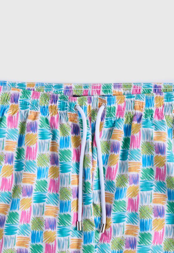 Paul Stuart Abstract Squares Swim Trunk