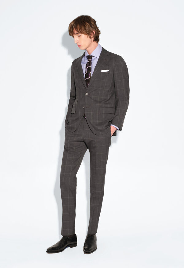 Paul Stuart All Year Wool Windowpane Suit