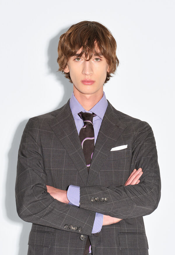 Paul Stuart All Year Wool Windowpane Suit