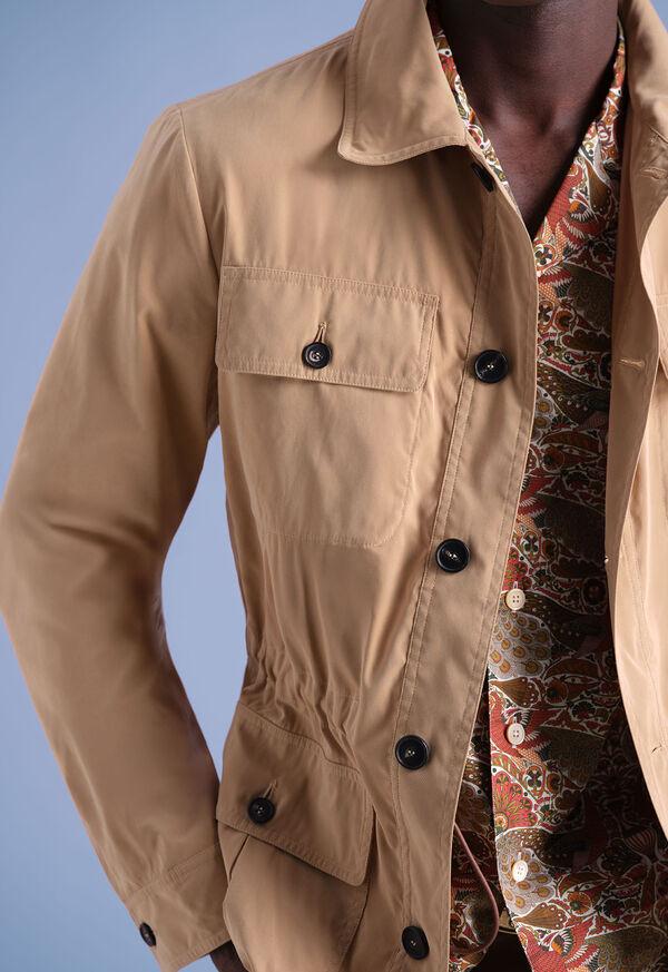 Paul Stuart Belsetta Safari Jacket With Suede Trim