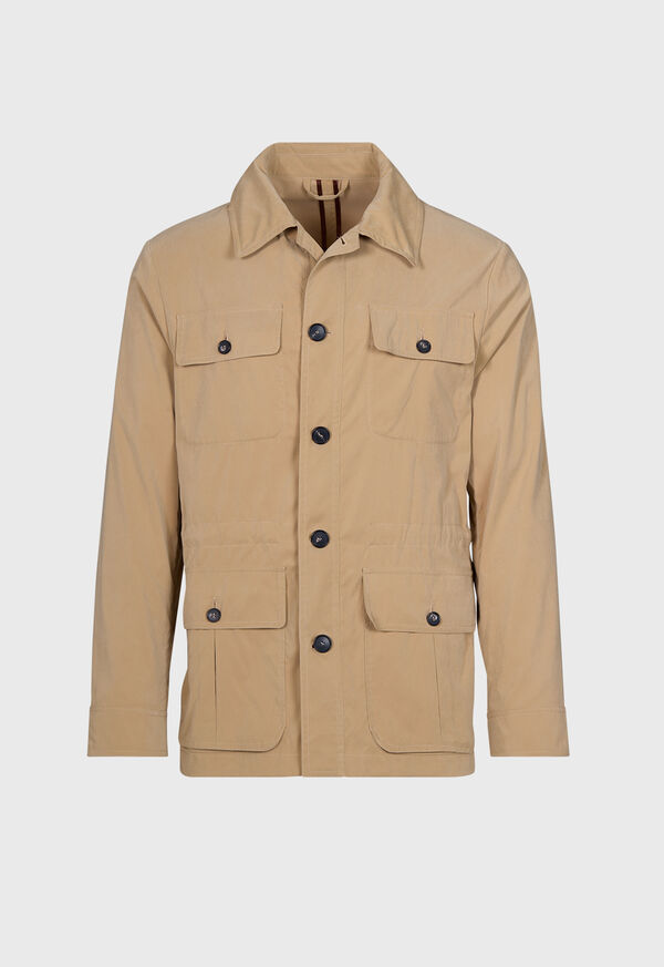 paul stuart Belsetta Safari Jacket with Suede Trim