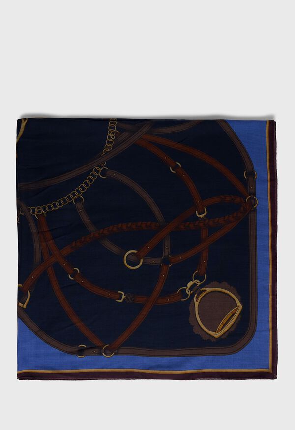 Paul Stuart Belt & Buckle Printed Scarf