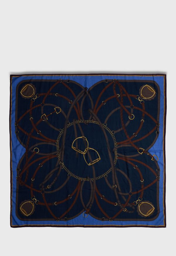 Paul Stuart Belt & Buckle Printed Scarf