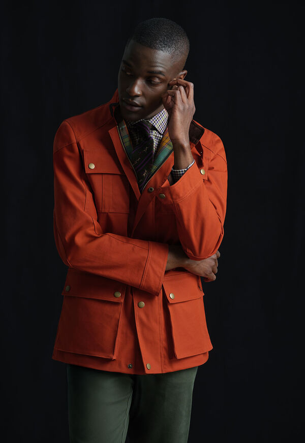 Paul Stuart Belted Terracotta Field Jacket