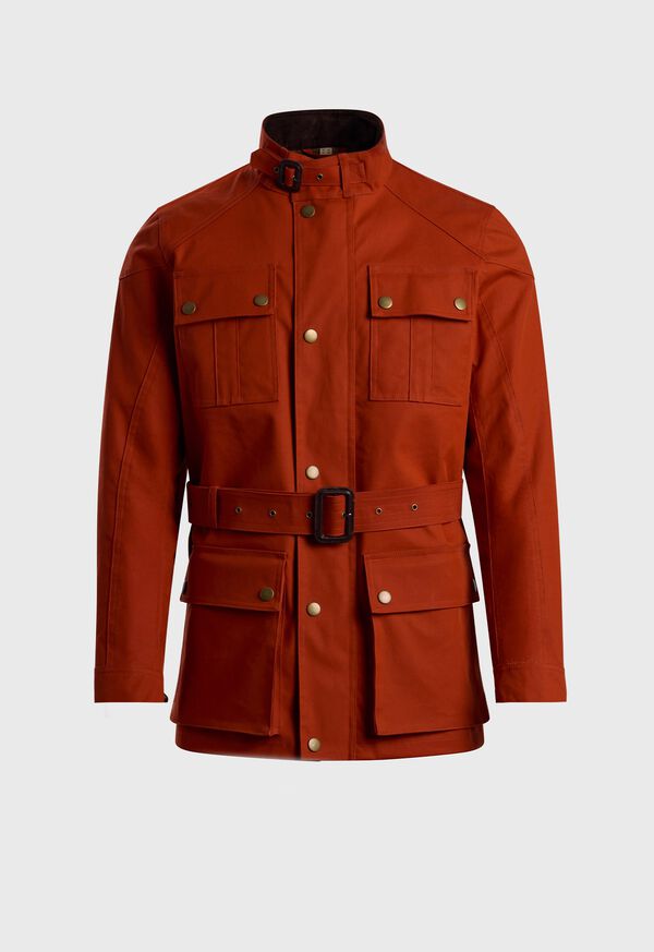 paul stuart Belted Terracotta Field Jacket