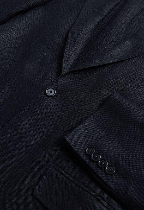 Paul Stuart Black Linen Two-Button Jacket
