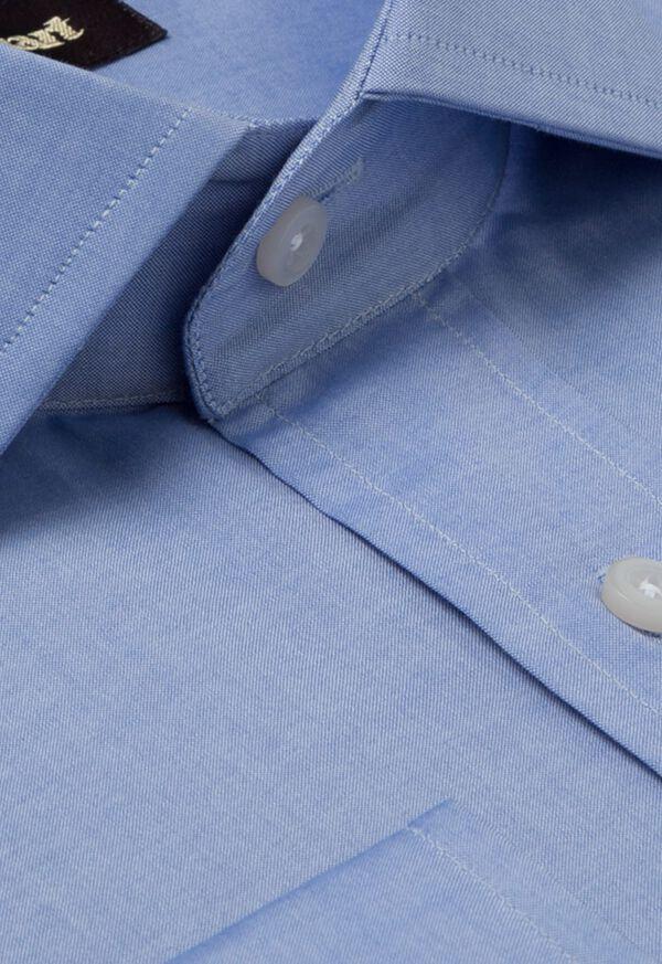 Paul Stuart Blue Cotton Slim Fit Dress Shirt