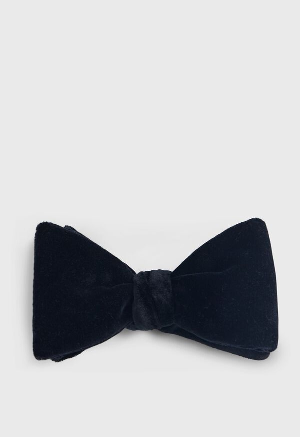 paul stuart Blunt Edge Cotton Velvet Bow Tie