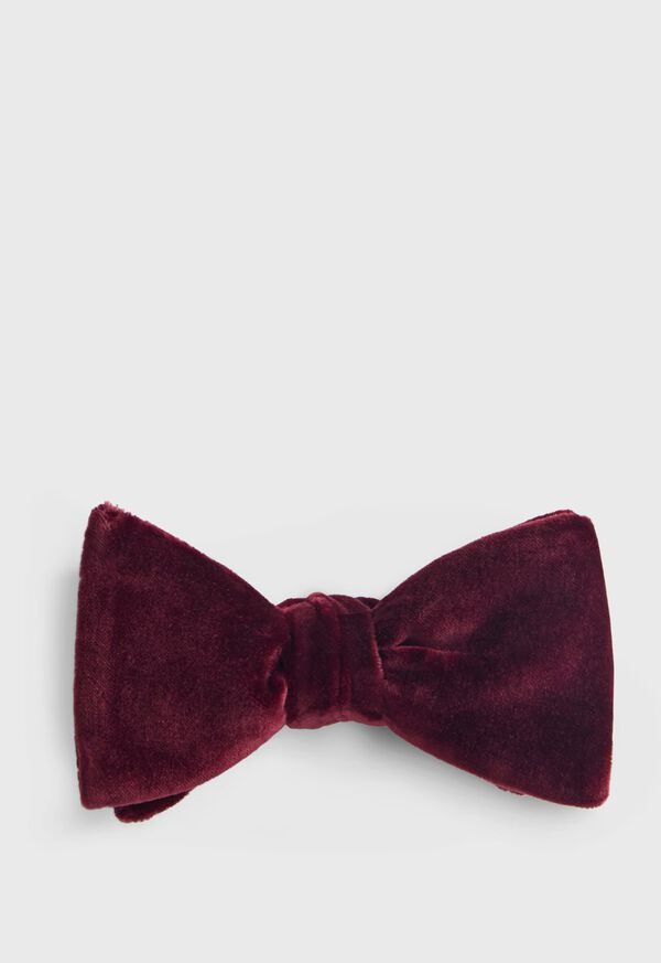 paul stuart Blunt Edge Cotton Velvet Bow Tie
