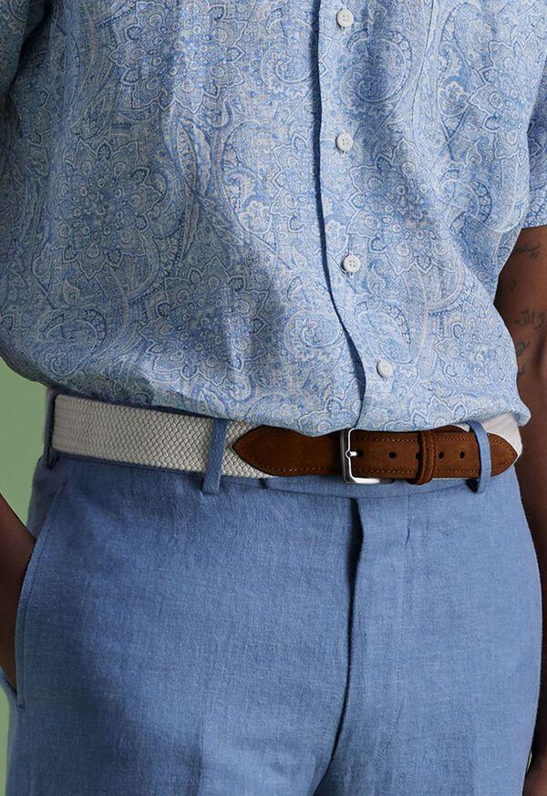 Paul Stuart Braided Suede Trim Belt